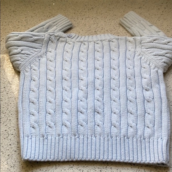 Girls Cotton Cable Knit Sweater - Picture 5 of 6